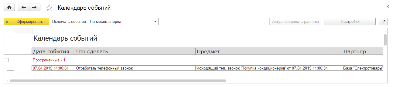 В программе есть возможность анализировать неотработанные взаимодействия с клиентами.
